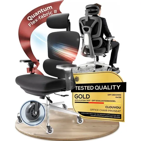 CLOUVOU Premium Ergonomic Office Chair with Headrest