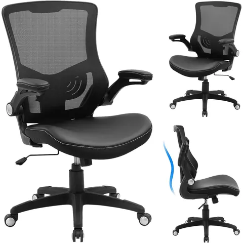 X XISHE Ergonomic Office Chair, Adjustable Lumbar, Flip-Up Arms