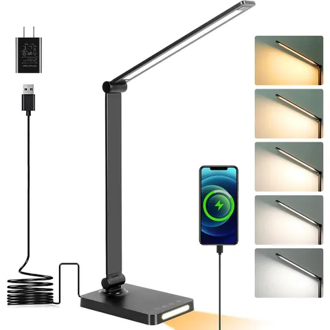 Dott Arts LED Desk Lamp with USB Ports, Touch Control, 5 Modes
