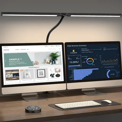 Pzloz LED Architect Desk Lamp with Clamp, Eye Caring