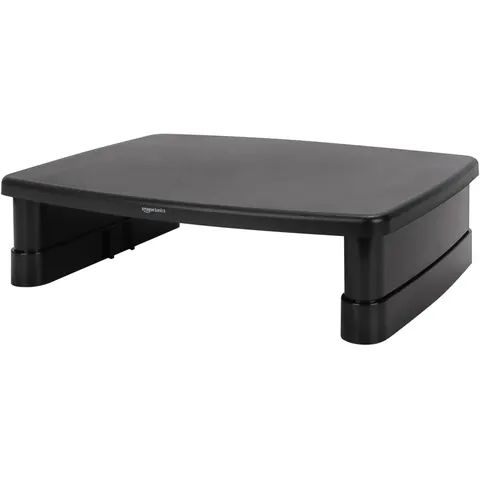 Amazon Basics Height Adjustable Monitor Stand Riser with Storage