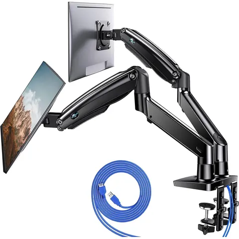 HUANUO Premium Dual Monitor Stand 13 to 40 inch with USB