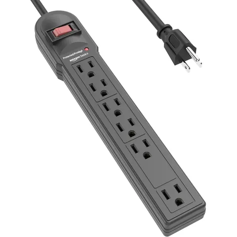 Amazon Basics Surge Protector, 6-Outlet, 790 Joules, 6ft Cord