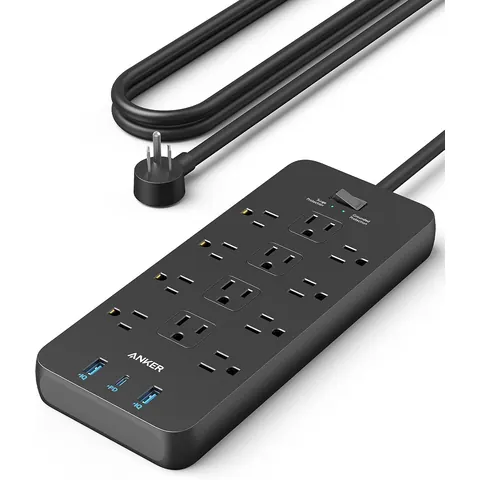 Anker Power Strip, 2100J Surge Protector, 12 AC Outlets, 20W USB