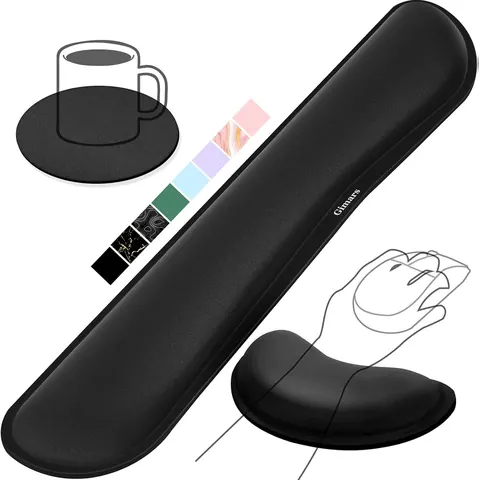 Gimars Gel Memory Foam Keyboard Wrist Rest Set